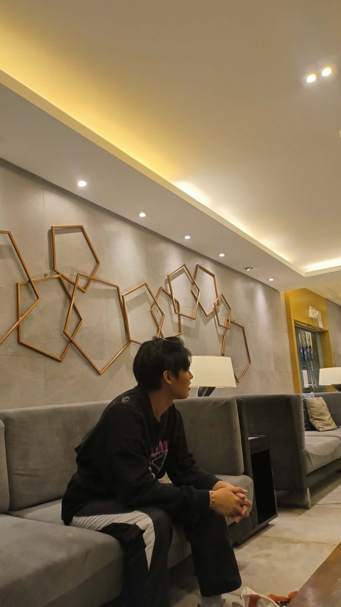 Chilling at the lounge